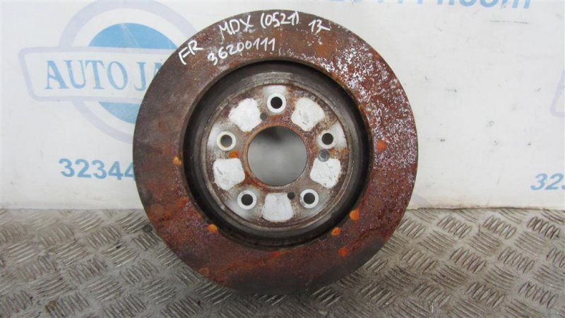 Запчасть тормозной диск передний ACURA MDX (YD3) 13-21 2016 Внедорожник 3.5 45251-TZ5-A00 Б/У Тормозной диск передний ACURA MDX (YD3) 13-21 2016 Внедорожник 3.5 45251-TZ5-A00 Б/У