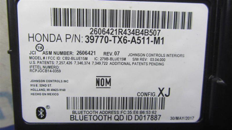 Блок управления блютуз ILX 16-19 2017 Седан 2.4 Блок управления блютуз ILX 16-19 2017 Седан 2.4