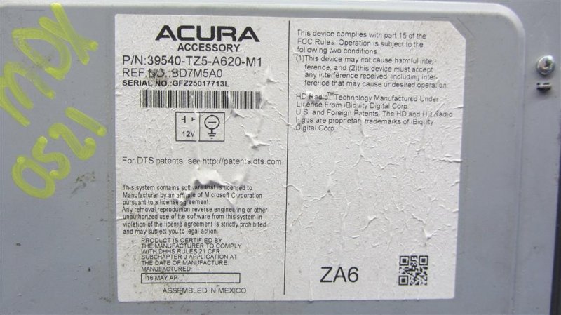 Магнитола ACURA MDX (YD3) 13-21 Внедорожник 3.5