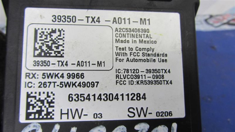 Блок управления дав.в шинах ACURA RDX 12-19 Внедорожник 3.5