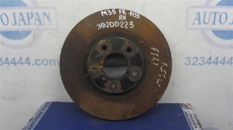 Тормозной диск передний INFINITI M35/M45 04-10 2006 Седан 3.5 VQ35DE 40206-EG000 Б/У