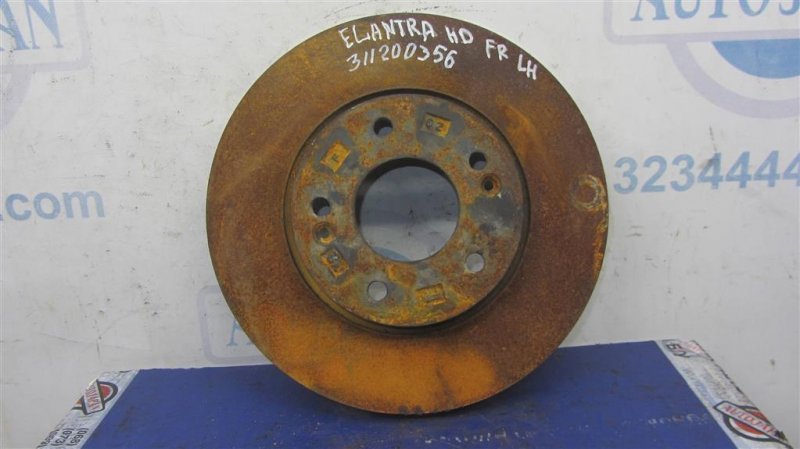 Запчасть тормозной диск передний HYUNDAI ELANTRA HD 06-11 51712-2L000 Б/У Тормозной диск передний HYUNDAI ELANTRA HD 06-11 51712-2L000 Б/У