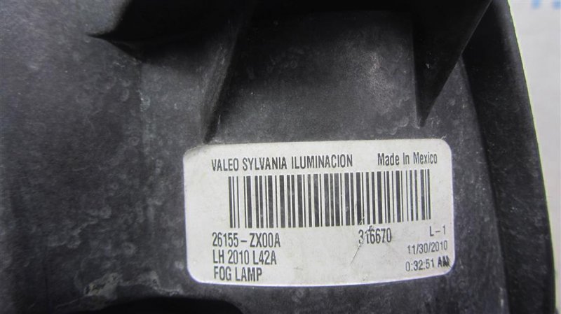 Противотуманная фара левая ALTIMA L32 07-12 2010 Седан 2.5 Противотуманная фара левая ALTIMA L32 07-12 2010 Седан 2.5