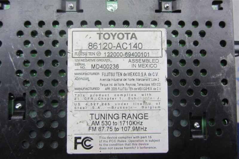 Магнитола AVALON 05-12 2005 GSX30 3.5 2GR-FE Магнитола AVALON 05-12 2005 GSX30 3.5 2GR-FE