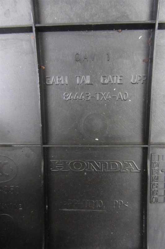 Обшивка крышки багажника RDX 12-19