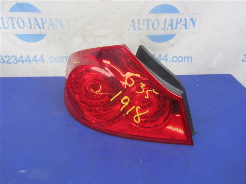 Фонарь наружный задний левый INFINITI G25/G35/G37/Q40 06-14 2007 Седан 3.5 VQ35HR 26555-JK60D Б/У