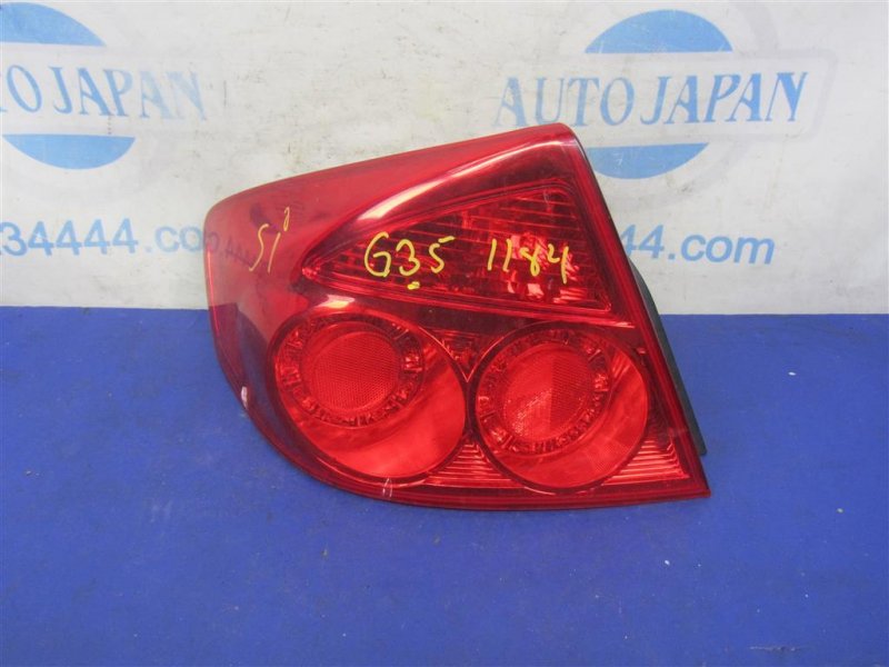 Фонарь наружный задний левый INFINITI G35 03-07 2006 Седан 3.5 26555-AC725 Б/У