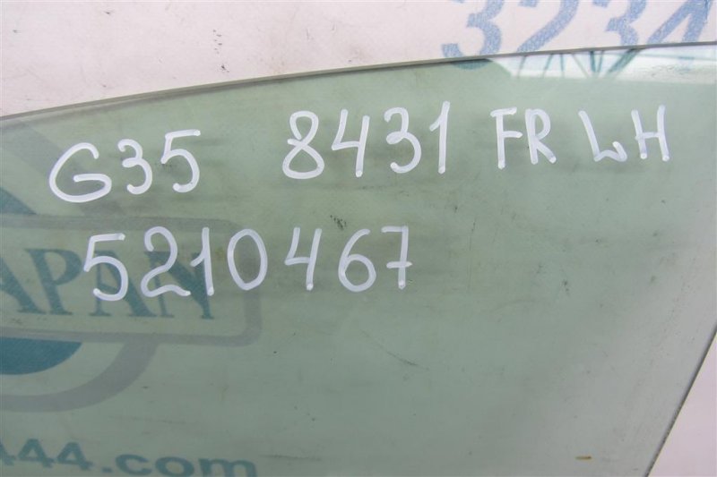 Стекло двери переднее левое G25/G35/G37/Q40 06-14 2007 Седан 3.5 VQ35HR Стекло двери переднее левое G25/G35/G37/Q40 06-14 2007 Седан 3.5 VQ35HR