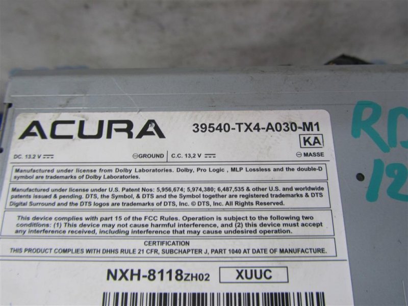 Магнитола ACURA RDX 12-19 Внедорожник 3.5