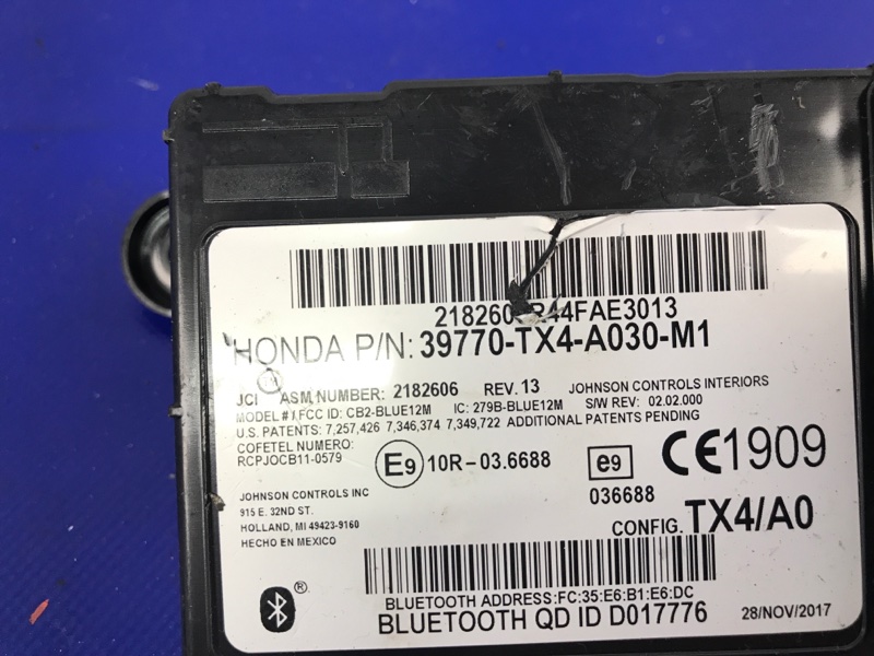 Блок управления блютуз ACURA RDX 12-19 Внедорожник 3.5