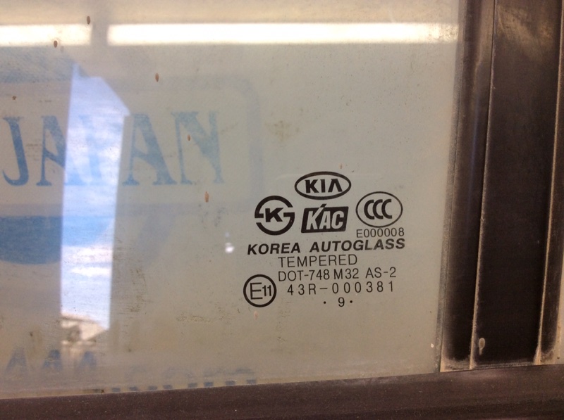 Стекло двери заднее левое RIO JB 2005-2011 Седан