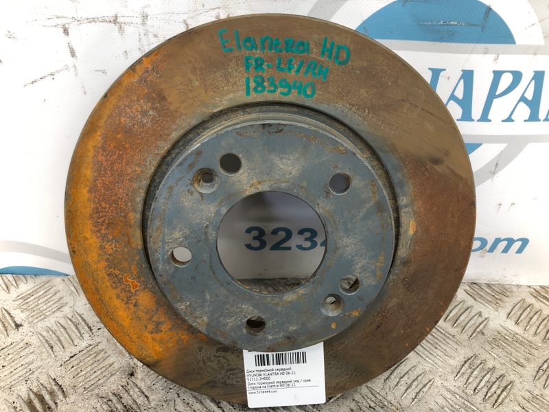 Запчасть тормозной диск передний HYUNDAI ELANTRA HD 06-11 51712-2H000 Б/У Тормозной диск передний HYUNDAI ELANTRA HD 06-11 51712-2H000 Б/У