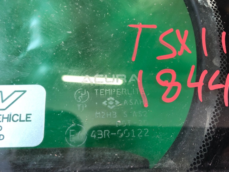 Стекло двери глухое заднее левое HONDA ACCORD CL7 / TSX 03-08 Седан 2.4