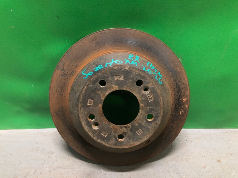 Тормозной диск задний KIA SORENTO XM 09-14 2012 Внедорожник 2.4 58411-2P000 Б/У