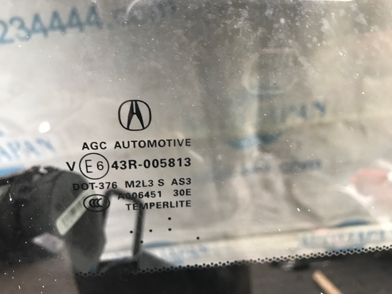 Стекло в кузов заднее левое ACURA RDX 12-19 TB3 3.5 J35Z2 Стекло в кузов заднее левое ACURA RDX 12-19 TB3 3.5 J35Z2