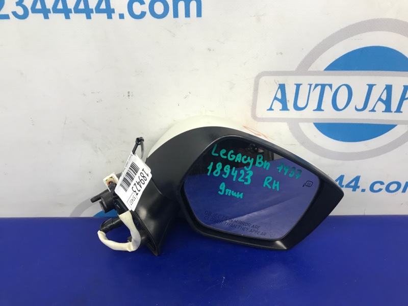 Зеркало переднее правое SUBARU LEGACY BN 14-18 2016 Седан 2.5 FB25B 91036AL13A Б/У
