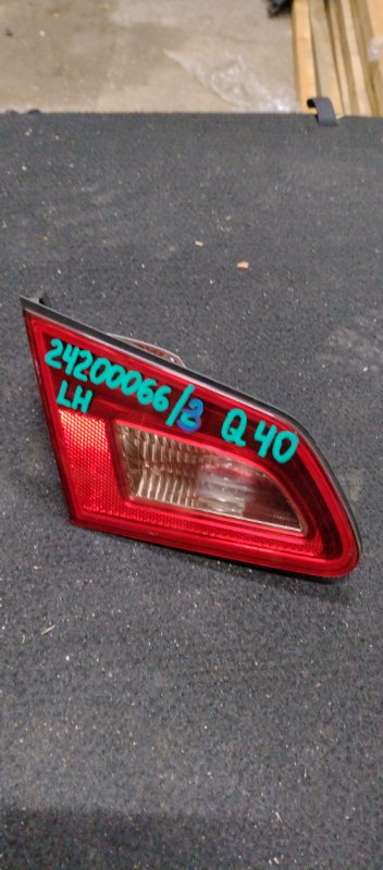 Фонарь внутренний задний левый INFINITI G25/G35/G37/Q40 06-14 2014 Седан 3.7 VQ37VHR 26545-JK60C Б/У