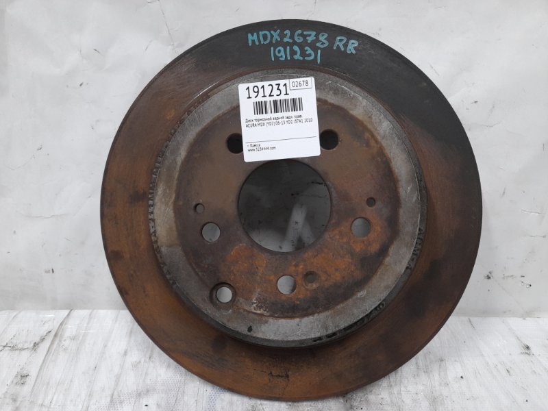 Запчасть тормозной диск задний ACURA MDX (YD2) 06-13 2010 YD2 3.7 J37A1 42510-SZA-A10 Б/У Тормозной диск задний ACURA MDX (YD2) 06-13 2010 YD2 3.7 J37A1 42510-SZA-A10 Б/У