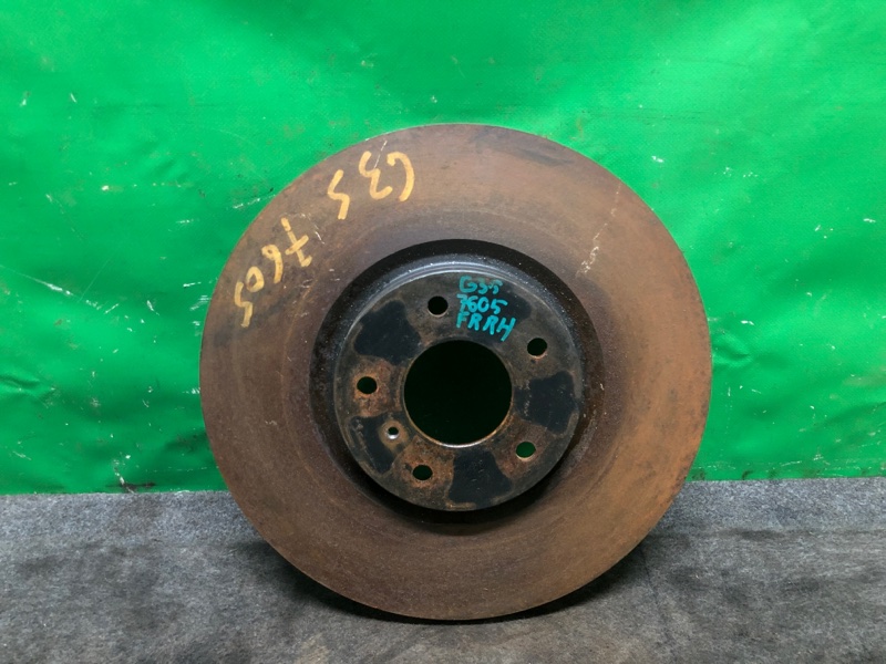 Тормозной диск передний INFINITI G25/G35/G37/Q40 06-14 2007 Седан 3.5 VQ35HR 40206-JK600 Б/У