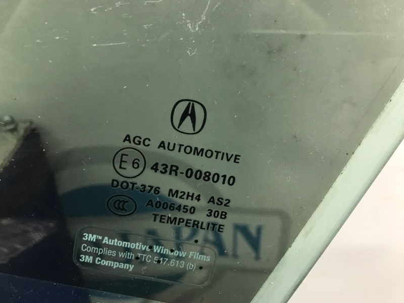 Стекло двери переднее левое RDX 12-19 2014 Внедорожник 3.5