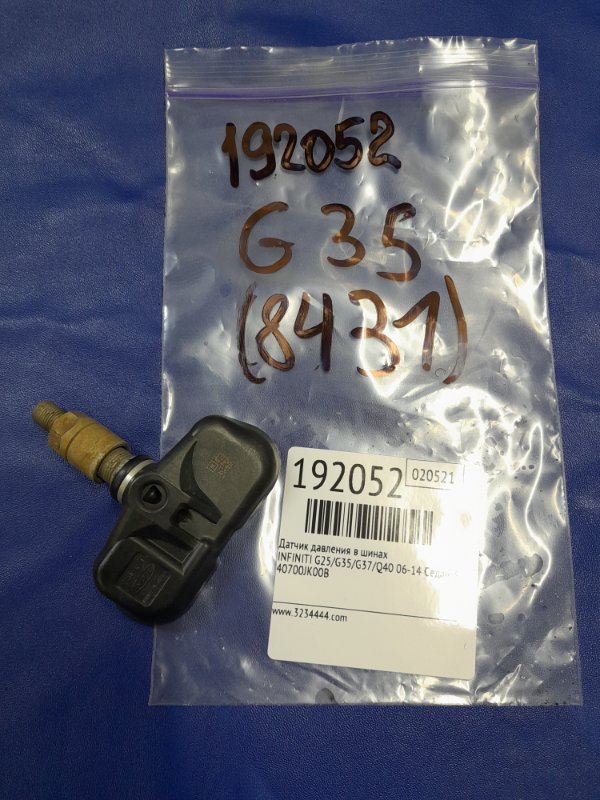Датчик давления в шинах INFINITI G25/G35/G37/Q40 06-14 2007 Седан 3.5 VQ35HR 40700-JK00B Б/У