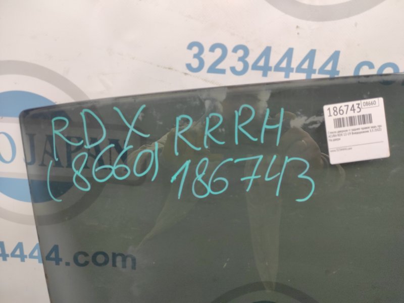 Стекло двери заднее правое RDX 12-19 2015 TB3 3.5 J35Z2
