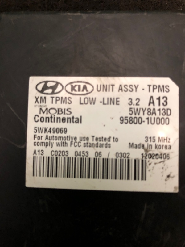 Блок управления дав.в шинах KIA SORENTO XM 09-14