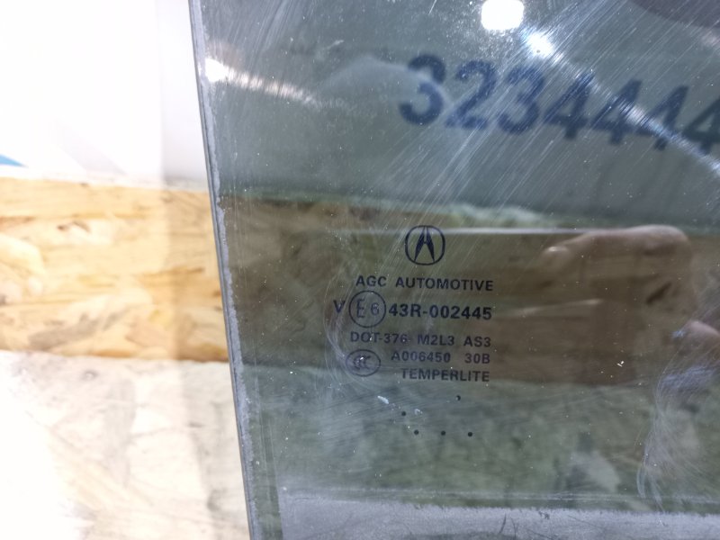 Стекло двери заднее правое RDX 12-19 2014 Внедорожник 3.5 J35Z2