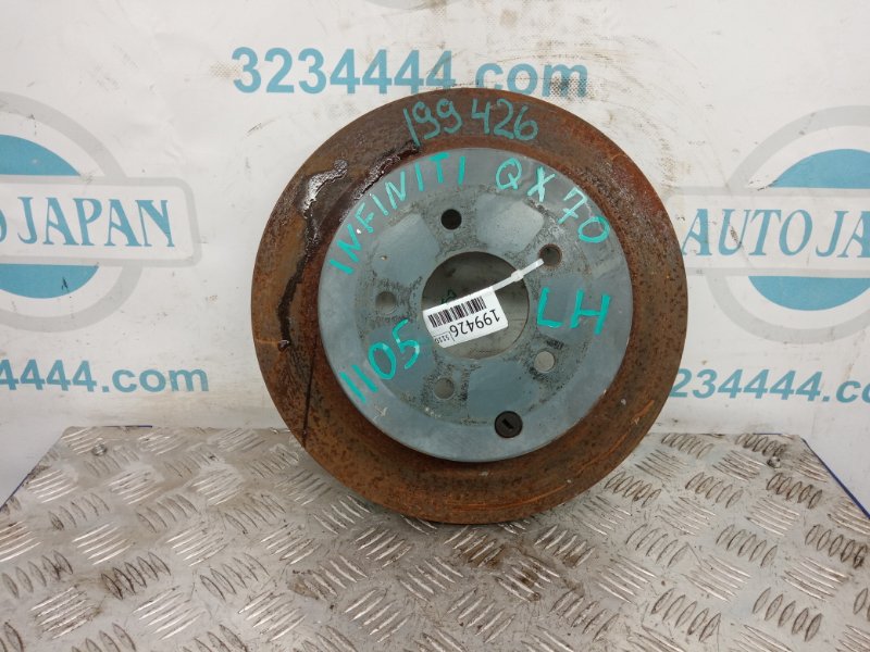 Тормозной диск задний INFINITI FX/QX70 S51 08-17 2016 Внедорожник 3.7 VQ37VHR 43206-CA000 Б/У