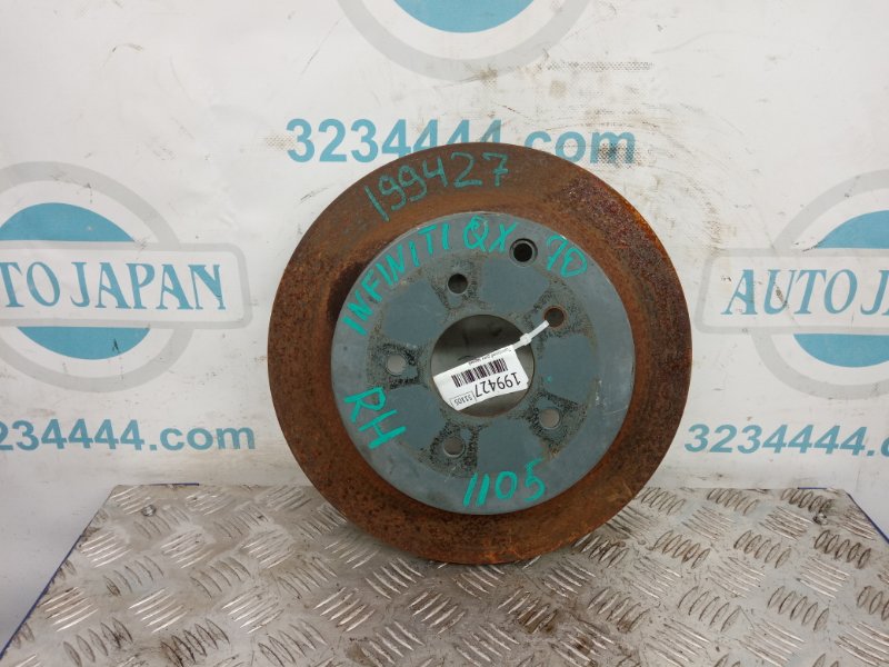 Тормозной диск задний INFINITI FX/QX70 S51 08-17 2016 Внедорожник 3.7 VQ37VHR 43206-CA000 Б/У