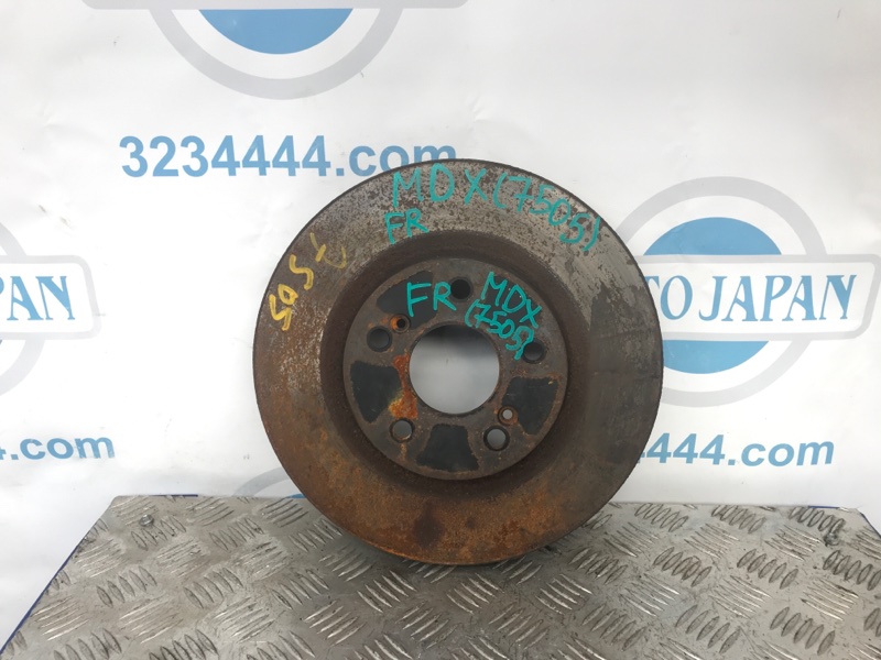 Тормозной диск передний ACURA MDX (YD1) 00-06 2003 Внедорожник 3.5 J35A5 45251-S0X-000 Б/У