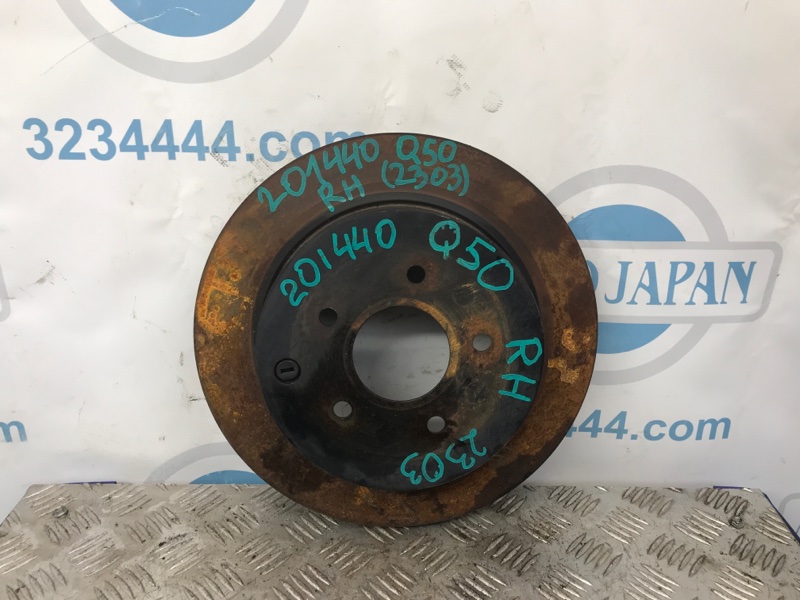 Тормозной диск задний INFINITI Q50 15-20 2017 Седан 3.0 VR30DDTT 43206-CA000 Б/У