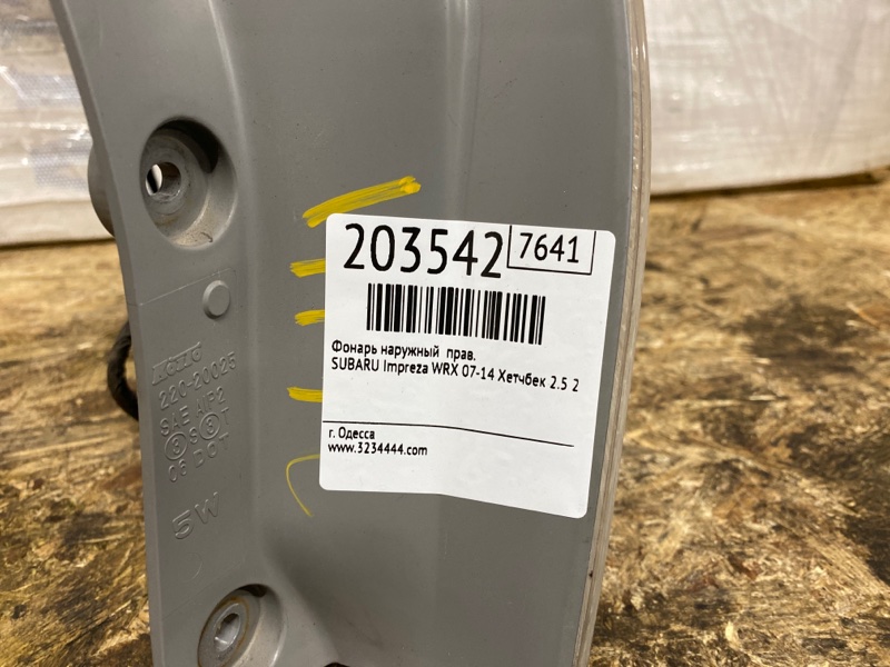 Фонарь наружный правый IMPREZA WRX 10-14 GH 2014 Хетчбек 2.5 EJ255
