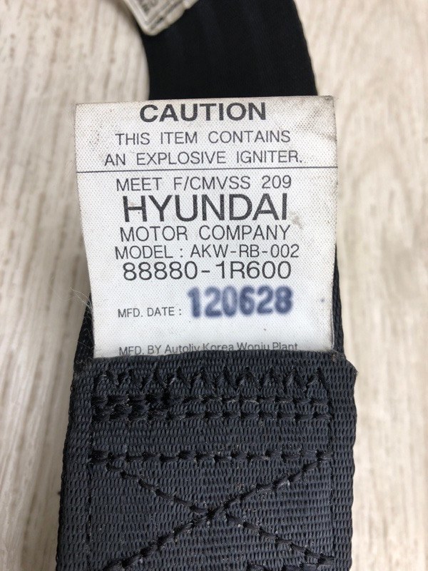 Ремень безопасности передний правый ACCENT RB 10- 2013 RB 1.6 G4FD Ремень безопасности передний правый ACCENT RB 10- 2013 RB 1.6 G4FD