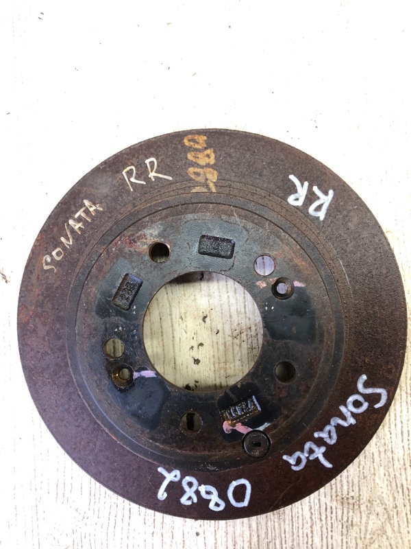 Тормозной диск задний HYUNDAI SONATA LF 2014- 2015 LF 2.4 G4KJ 58411-3Q000 Б/У