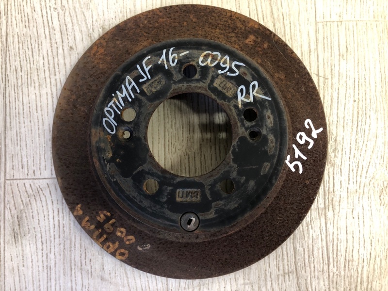 Тормозной диск задний KIA OPTIMA JF 15-20 2018 JF 2.4 G4KJ 58411-3Q000 Б/У