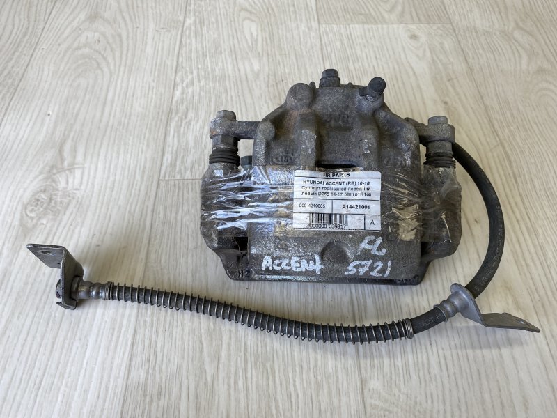 Суппорт тормозной передний левый HYUNDAI ACCENT RB 10- 2015 RB 1.6 G4FD 58110-1R100 Б/У