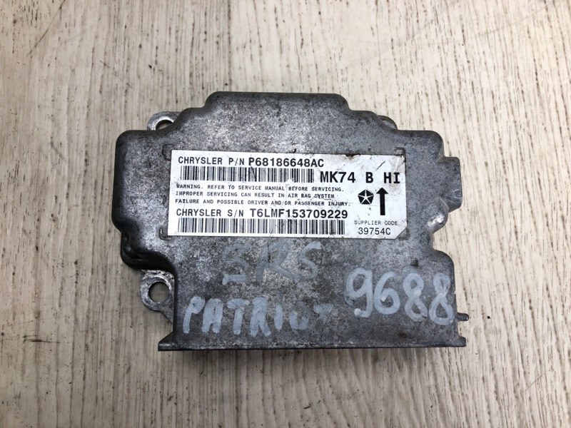 Запчасть блок управления airbag JEEP PATRIOT 10-17 2010 MK74 2.0 ECN 68046104AF Б/У Блок управления AIRBAG JEEP PATRIOT 10-17 2010 MK74 2.0 ECN 68046104AF Б/У