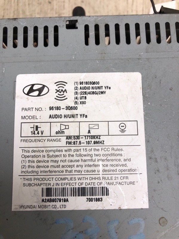 Магнитола SONATA YF 10-14 2011 YF 2.4 G4KJ