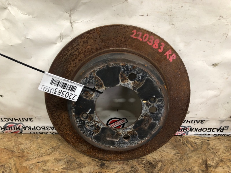 Тормозной диск задний HYUNDAI ELANTRA MD 10-15 2011 Седан 1.8L DOHC MPFI D-CVVT 58411-3X300 Б/У