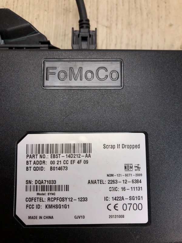 Блок управления мультимедиа FOCUS 10-18 2013 BK 2.0 XQDA