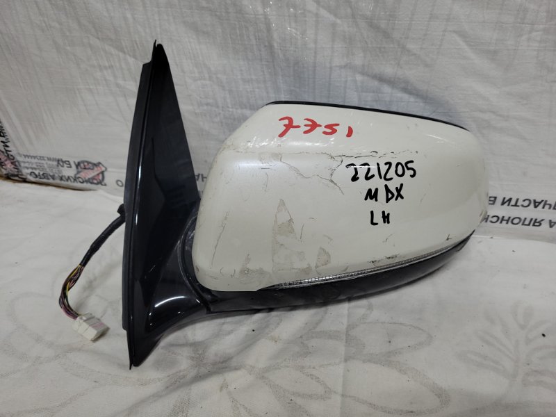 Запчасть зеркало левое ACURA MDX (YD3) 13-21 2015 Внедорожник 3.5 76250-TZ5-A11ZE Б/У Зеркало левое ACURA MDX (YD3) 13-21 2015 Внедорожник 3.5 76250-TZ5-A11ZE Б/У