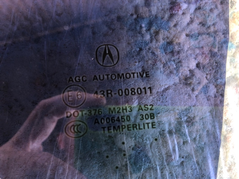 Стекло двери переднее левое MDX (YD2) 06-13 2010 Внедорожник 3.7 J37A1