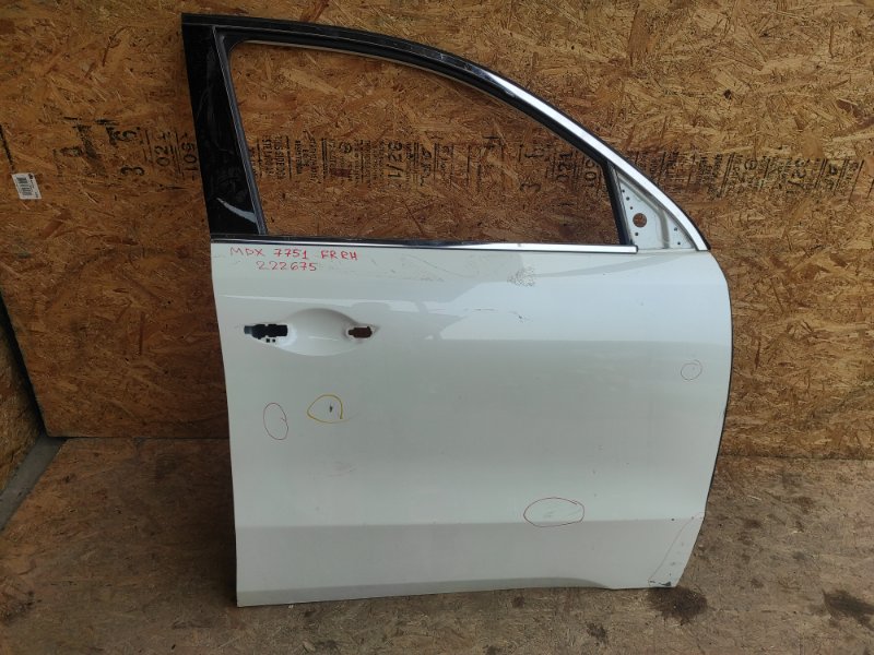 Дверь передняя правая ACURA MDX (YD3) 13-21 2015 Внедорожник 3.5 67010-TZ5-A80ZZ Б/У