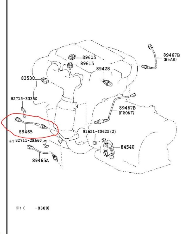 Лямбда зонд CAMRY 30 02-06 2002 Седан 3.0 1MZFE