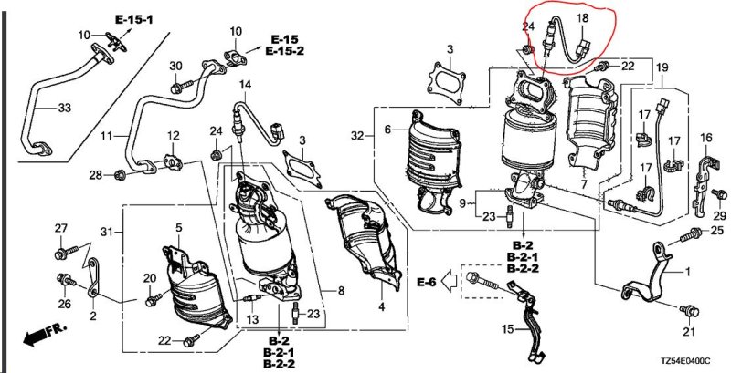Лямбда зонд MDX (YD3) 13-21 2015 Внедорожник 3.5