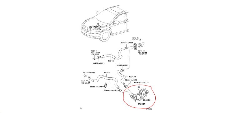 Помпа охлаждения электрическая CAMRY 40 06-11 2009 Седан 2.4 2AZFXE