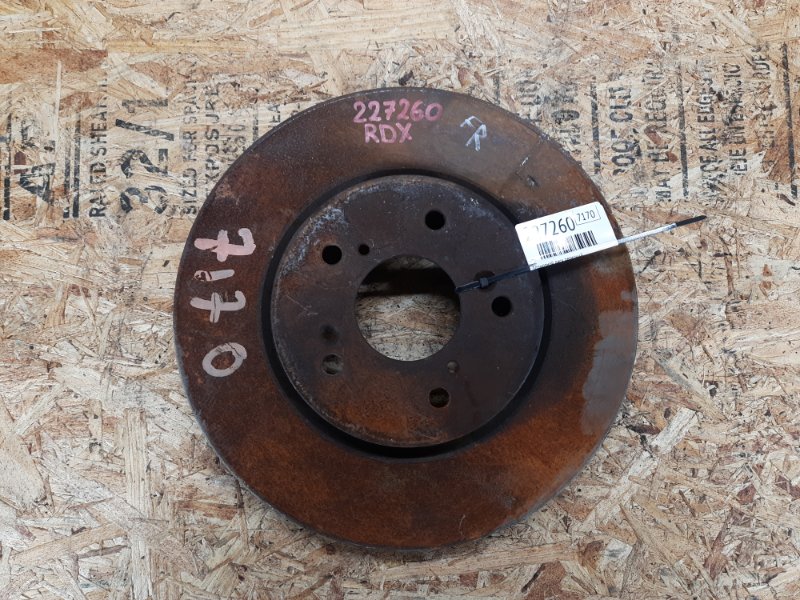 Запчасть тормозной диск передний ACURA RDX 06-12 2008 Внедорожник 2.3 45251-SWA-A22 Б/У Тормозной диск передний ACURA RDX 06-12 2008 Внедорожник 2.3 45251-SWA-A22 Б/У