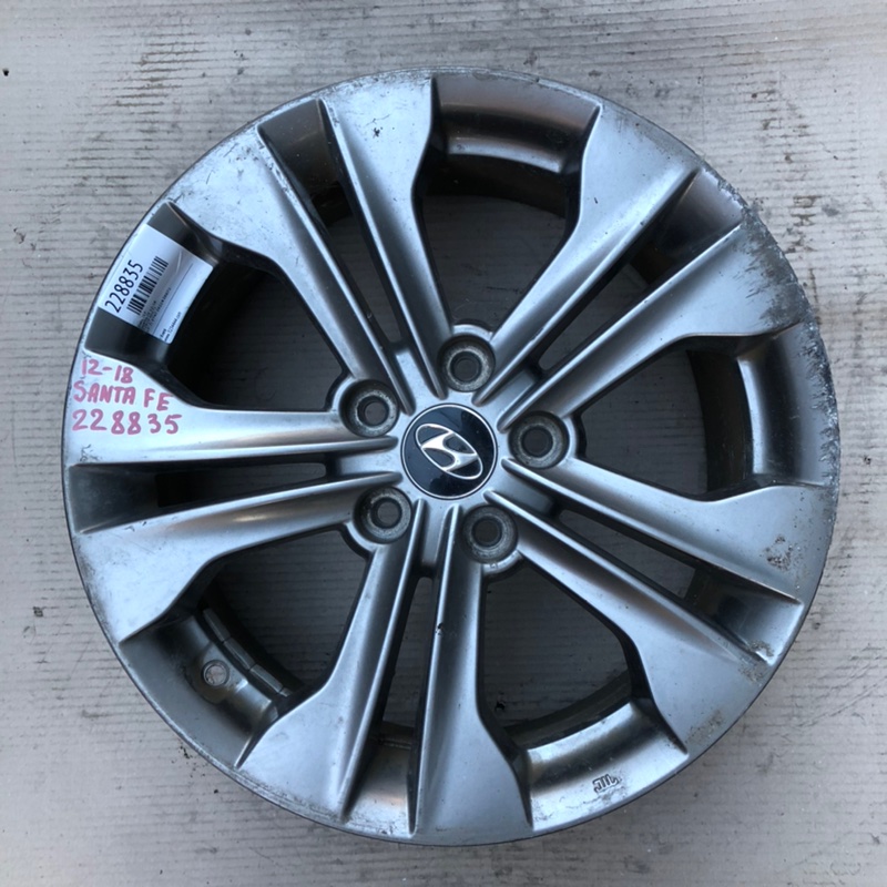 Запчасть диск r17 HYUNDAI SANTA FE (DM) 12-18 52910-4Z175 Б/У Диск R17 HYUNDAI SANTA FE (DM) 12-18 52910-4Z175 Б/У