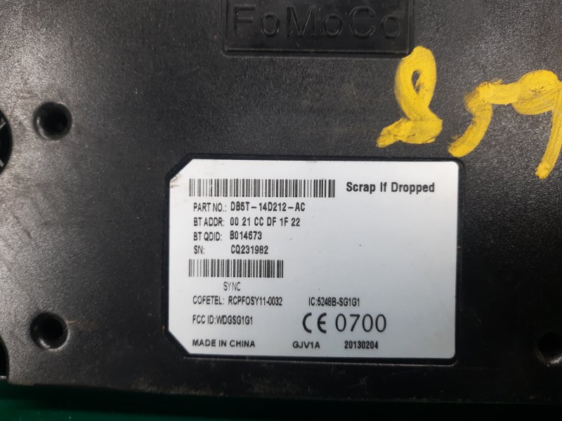 Блок управления блютуз FORD FOCUS 10-18 Хетчбек 2.0 C20HDEX